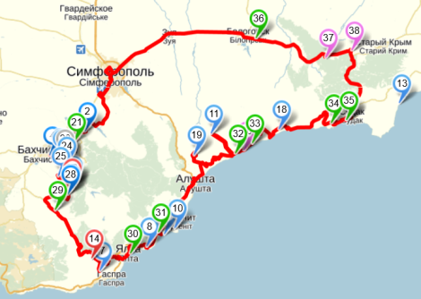 «Крым 2013» на Яндекс.Картах